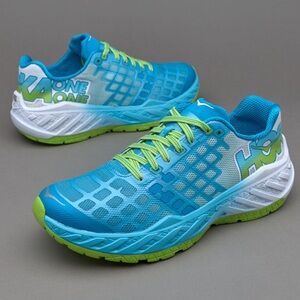 Women's Hoka One Blue And Green Clayton, Sz 8.5, EUC